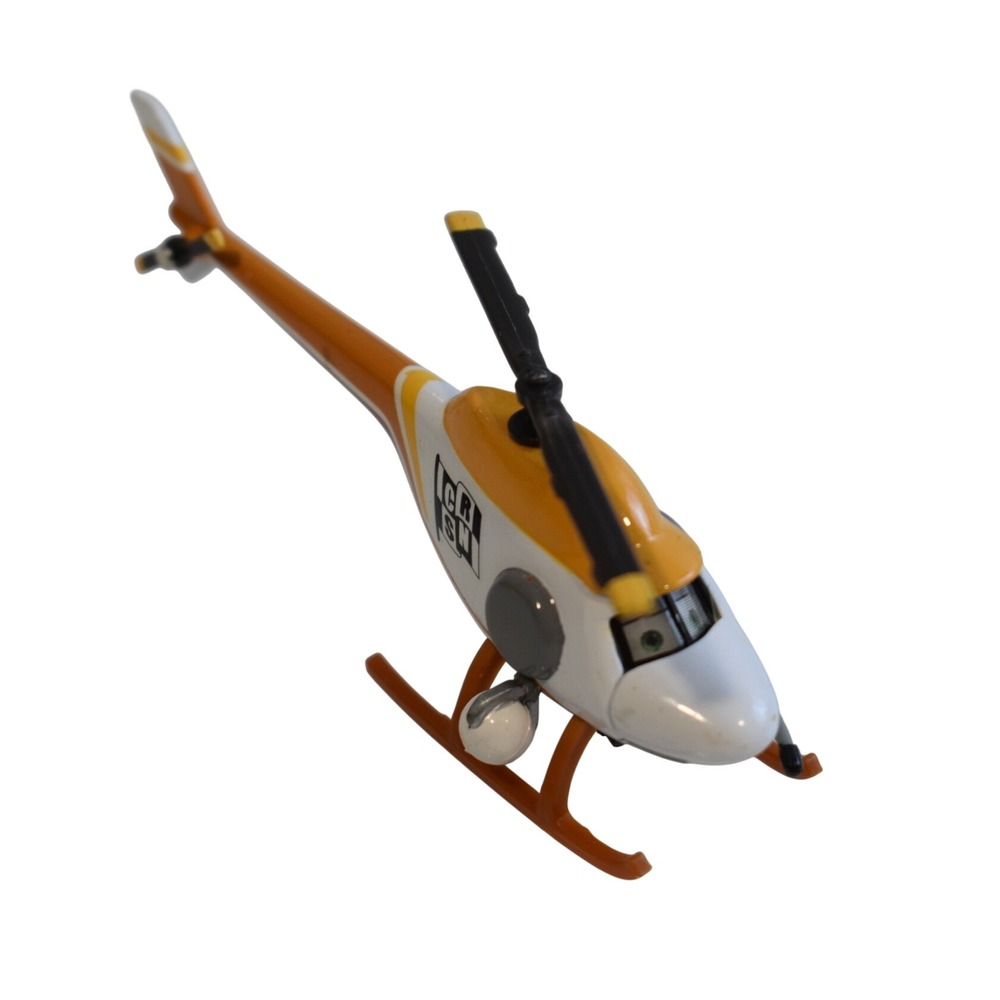 Disney Pixar Cars Helicopter Toy Ron Hover Orange Good CRSN News Diecast